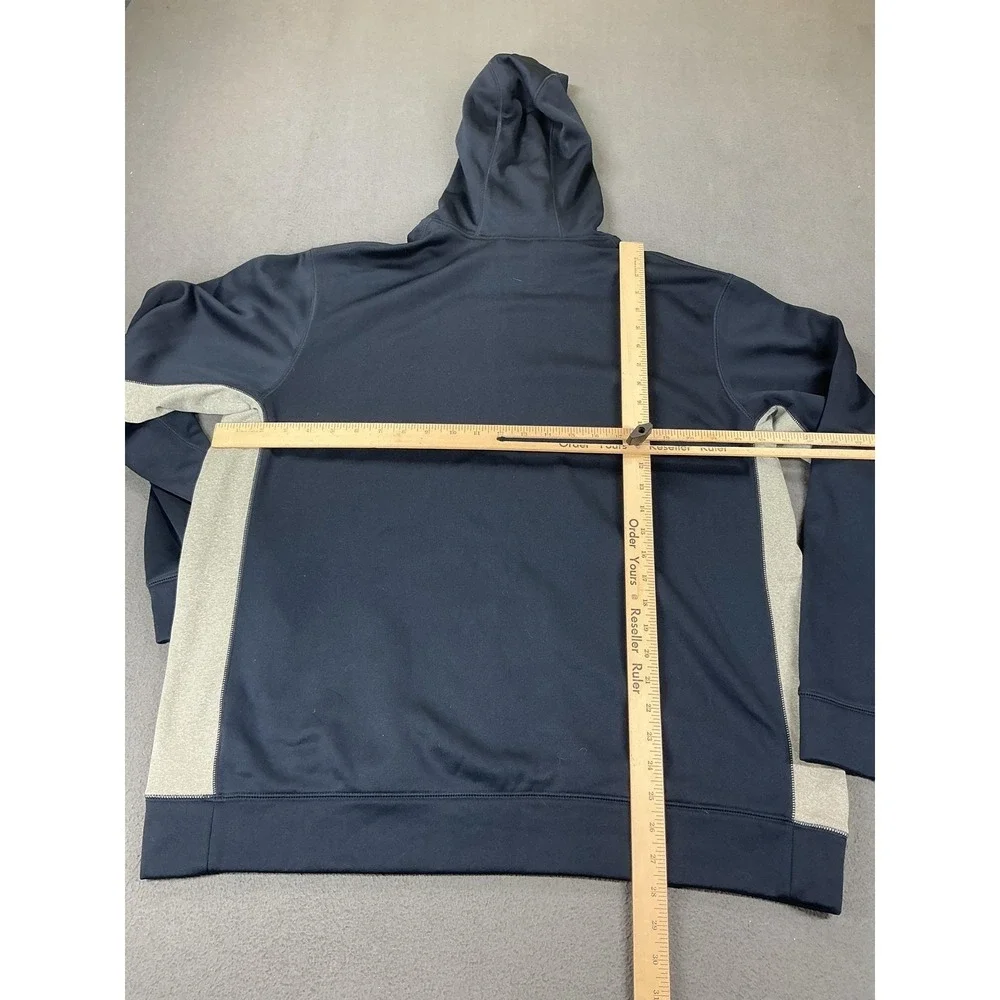 Nike Hoodie Mens XL Blue Therma-FIT Pullover Hooded Fleece Drawstring Swoosh